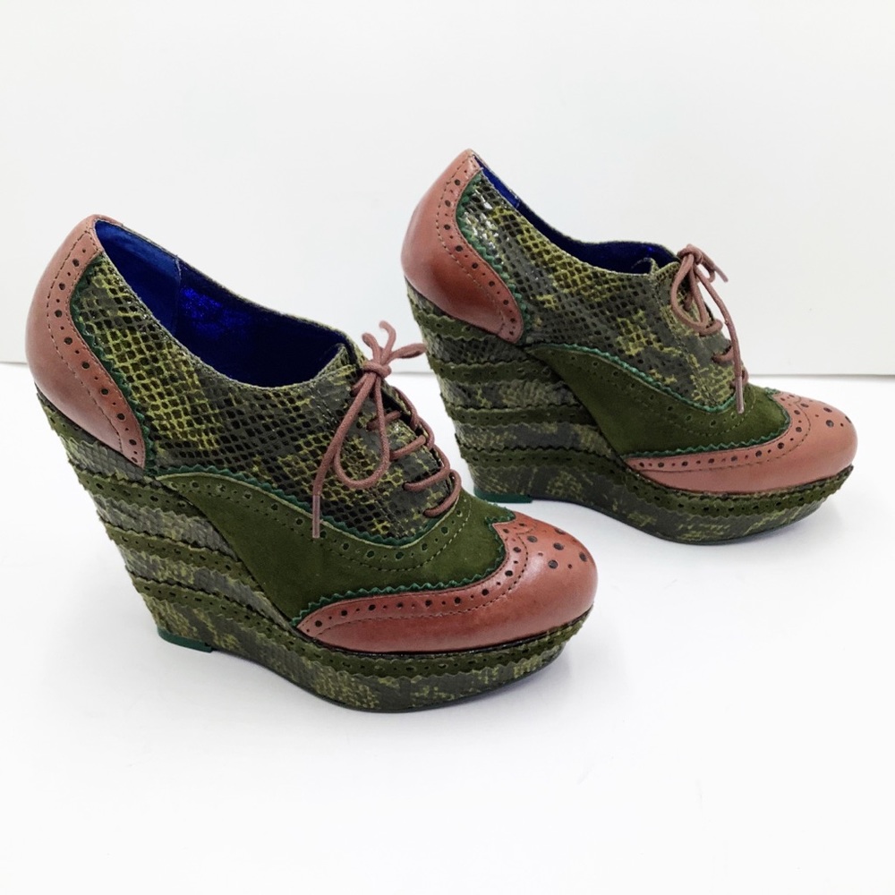 🆕{Poetic Licence} Wild Safari Oxford Wedge - Picture 15 of 16